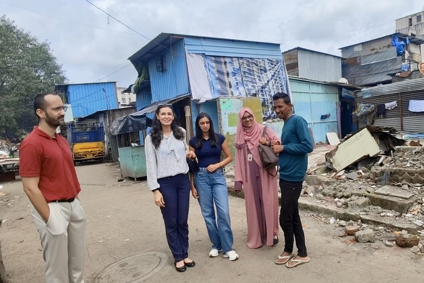 Walking through Chandan Nagar with the Ashraya team