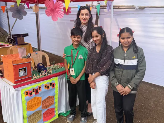 Scenes from the Ashraya program in Pune: students and community activities